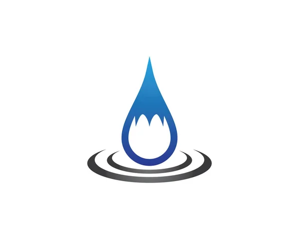 Water Drop Logo Template Vector Icon Illustration Design — Stock Vector