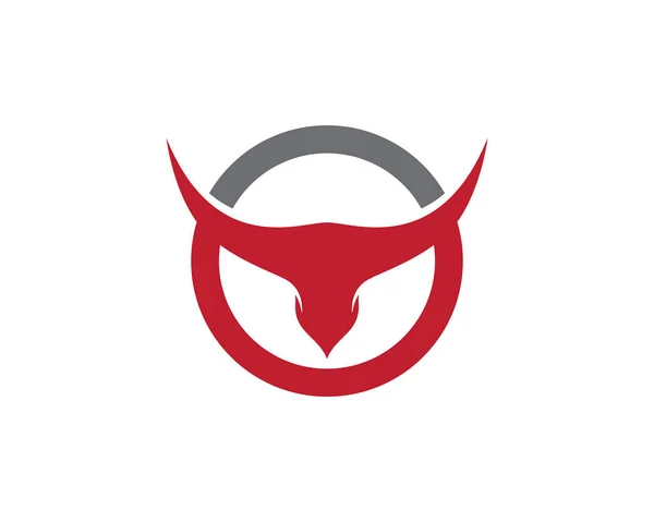 Modèle Logo Bull Icône Vectorielle Illustration Design — Image vectorielle