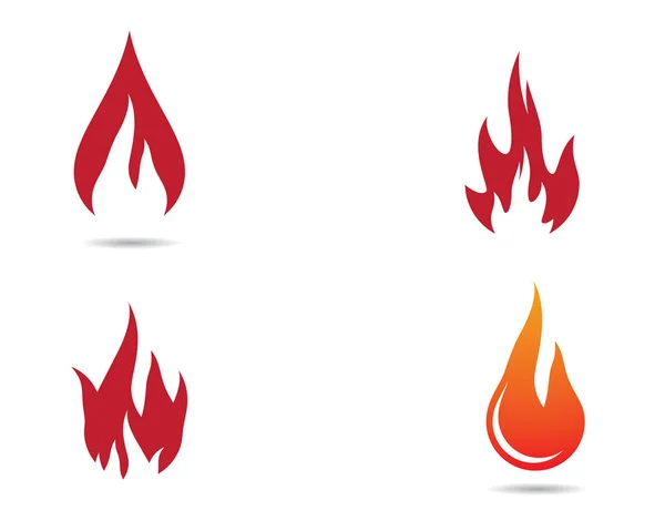 Feuer Flamme Logo Vorlage Vektor Symbol Illustration Design — Stockvektor