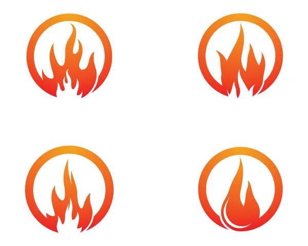 Дизайн Векторной Иконки Логотипа Fire Flame — стоковый вектор