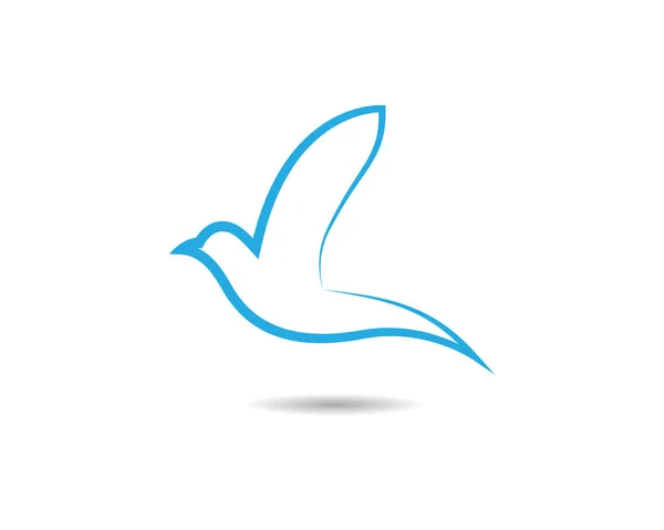 Diseño Ilustración Icono Vector Plantilla Logotipo Dove — Archivo Imágenes Vectoriales