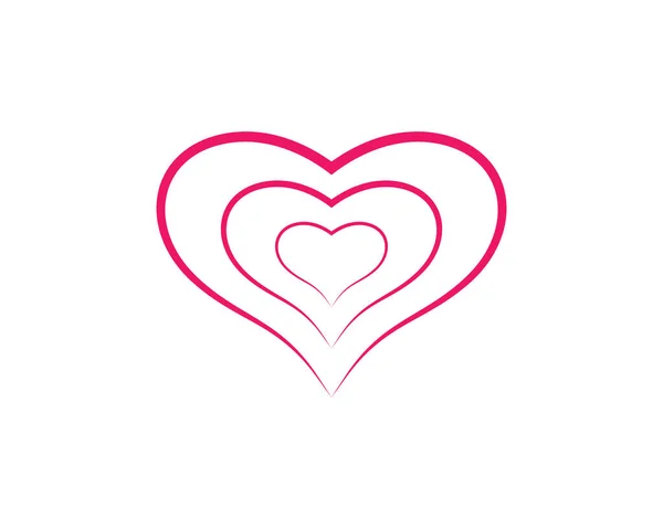 Logotipo Amor Plantilla Símbolo Icono Ilustración Diseño — Archivo Imágenes Vectoriales