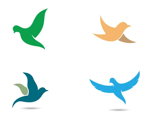 Dove Logo Template Vector Pictogram Illustratie Ontwerp — Stockvector