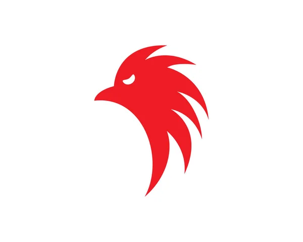 Logo Koguta Szablon Wektor Ikona Ilustracja — Wektor stockowy