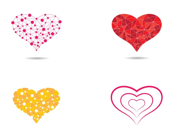 Love Logo Template Symbol Icon Illustration Design — Stock Vector
