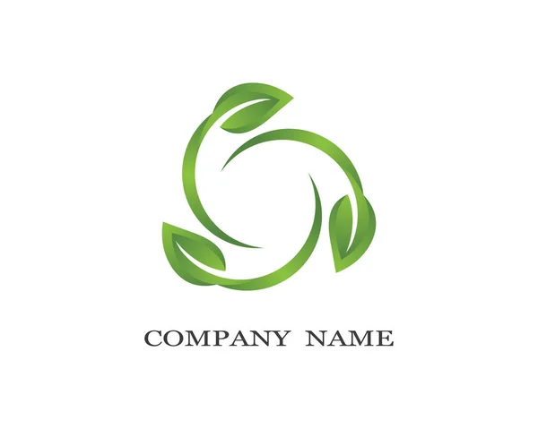 Logotipos Folha Verde Ecologia Elemento Natureza Vetor Ícone —  Vetores de Stock
