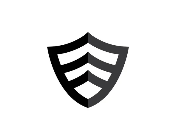 Shield Logo Template Vector Pictogram Illustratie Ontwerp — Stockvector
