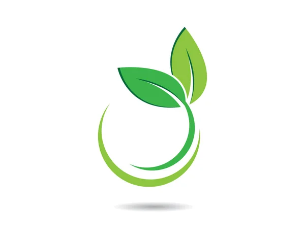 Logotipos Ecología Hoja Verde Naturaleza Elemento Vector Icono — Archivo Imágenes Vectoriales