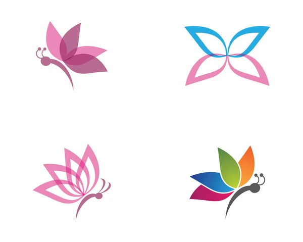 Mariposa Logotipo Plantilla Vector Icono Ilustración Diseño — Archivo Imágenes Vectoriales