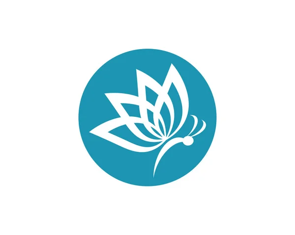 Butterfly Logo Template Vector Icon Illustration Design — Stock Vector
