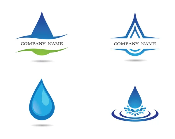 Wassertropfen Logo Vorlage Vektor Symbol Illustration Design — Stockvektor