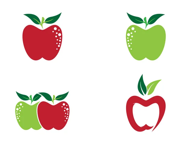 Modelo Logotipo Apple Ícone Vetor Design Ilustração —  Vetores de Stock