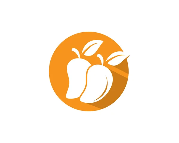 Mango Logotyp Mall Vektor Ikon Illustration Design — Stock vektor