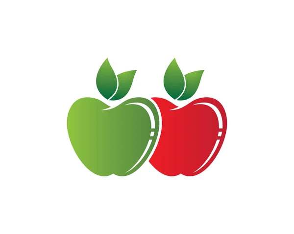 Apple Logo Template Vector Icon Illustration Design — Stock Vector