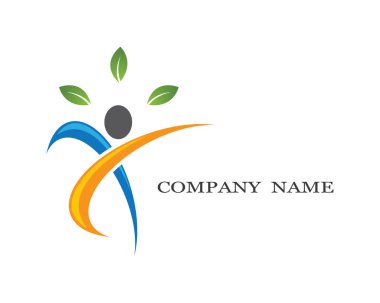 Sağlıklı Yaşam Logosu vektör ikonu çizimi tasarımı