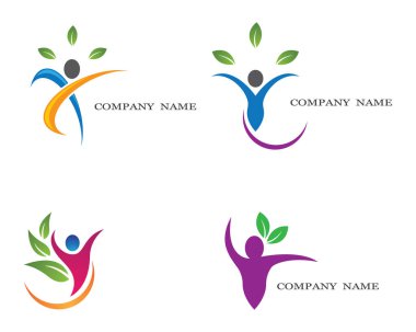 Sağlıklı Yaşam Logosu vektör ikonu çizimi tasarımı