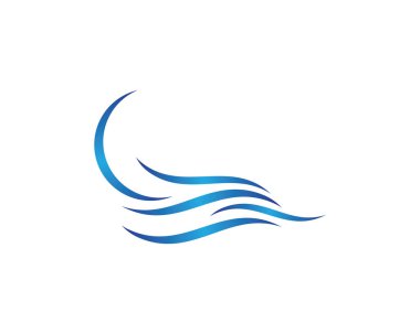 Su Dalgası logo vektör illüstrasyon tasarımı