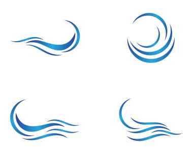 Su Dalgası logo vektör illüstrasyon tasarımı