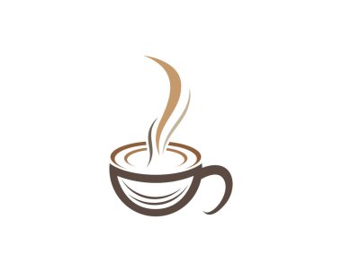 Kahve fincanı Logo Şablon vektör tasarımı