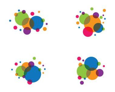 Kabarcık arkaplan vektör resimleme tasarımı