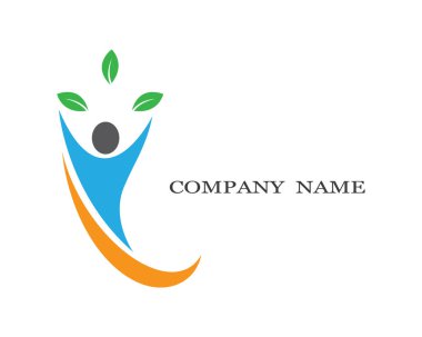 Sağlıklı Yaşam Logosu vektör ikonu çizimi tasarımı