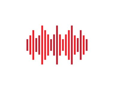 Ses dalgası logo şablonu vektör resimleme