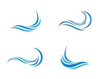 Su Dalgası logo vektör illüstrasyon tasarımı