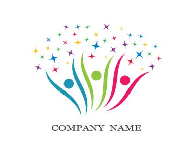 Evlat edinme ve toplumsal bakım logosu vektör resmetme tasarımı