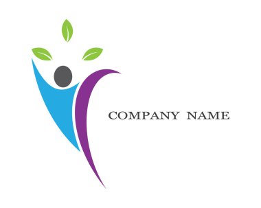 Sağlıklı Yaşam Logosu vektör ikonu çizimi tasarımı