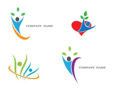 Sağlıklı Yaşam Logosu vektör ikonu çizimi tasarımı