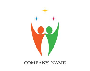 Evlat edinme ve toplumsal bakım logosu vektör resmetme tasarımı