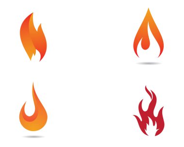 Ateş logosu şablon vektör resimleme tasarımı