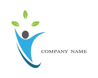 Sağlıklı Yaşam Logosu vektör ikonu çizimi tasarımı