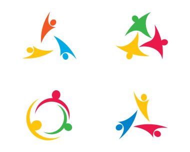 Evlat edinme ve toplumsal bakım logosu vektör resmetme tasarımı