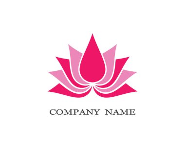 Güzellik çiçekleri logo şablon vektör simgesi