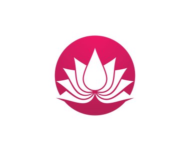 Güzellik çiçekleri logo şablon vektör simgesi