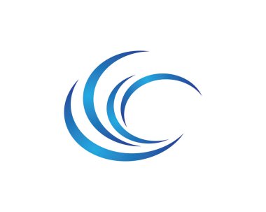 Su Dalgası logo vektör illüstrasyon tasarımı