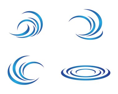 Su Dalgası logo vektör illüstrasyon tasarımı