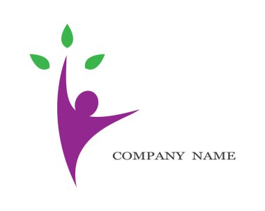 Sağlıklı Yaşam Logosu vektör ikonu çizimi tasarımı