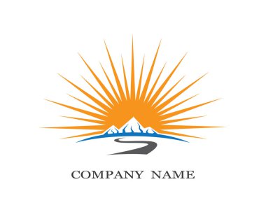 Güneş logosu şablon vektör resimleme tasarımı