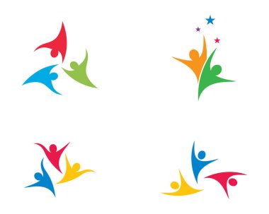 Evlat edinme ve toplumsal bakım logosu vektör resmetme tasarımı