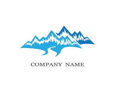 Dağ Logosu şablon vektör illüstrasyon tasarımı