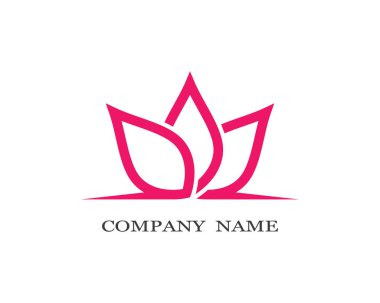 Güzellik çiçekleri logo şablon vektör simgesi
