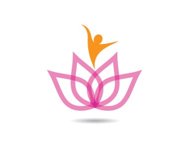 Güzellik çiçekleri logo şablon vektör simgesi