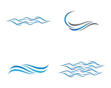 Su Dalgası logo vektör illüstrasyon tasarımı