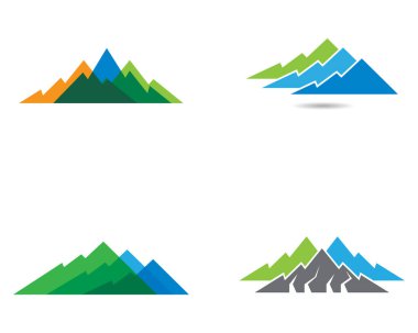 Dağ Logosu şablon vektör illüstrasyon tasarımı