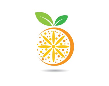 Turuncu logo şablon vektör resimleme tasarımı