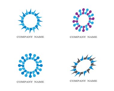 Soyut logo şablon vektör resimleme tasarımı