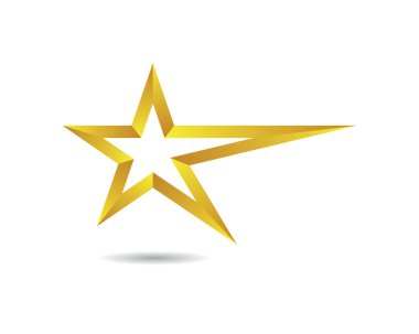 Yıldız Logosu Şablonu vektör illüstrasyon tasarımı
