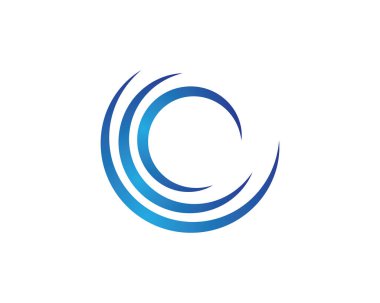 Su Dalgası logo vektör illüstrasyon tasarımı